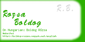 rozsa boldog business card